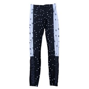 💥 Under Armour Black & White Logo Compression Leggings S